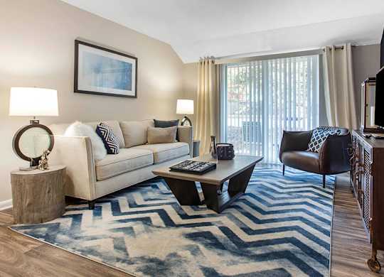 Living room at Cobalt Springs Apartment Homes in Taylors SC