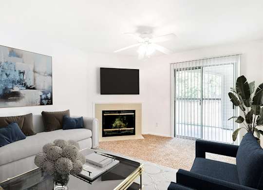 Living room at Landmark at Wynton Pointe Apartment Homes in Nashville TN