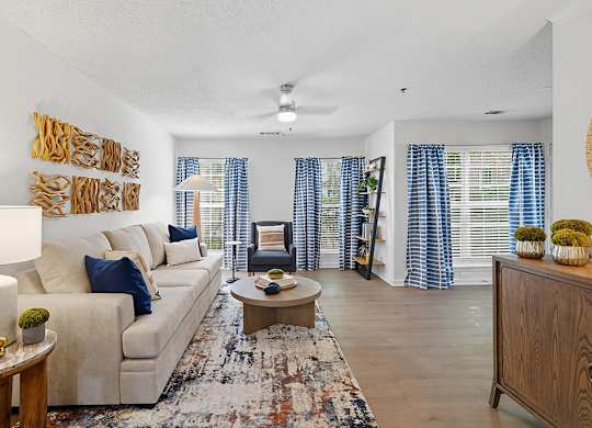 Living room at Chroma Park Apartments in Austell GA