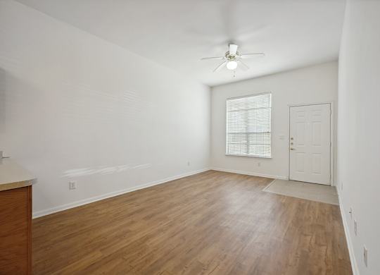Living room with hardwood floors at Fallbrook Ranch in Houston TX