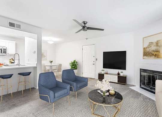 Living room seating at Landmark at Wynton Pointe Apartment Homes in Nashville TN