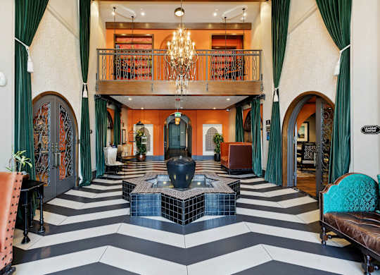 Lobby at Candara at Hancock Park Apartments in Los Angeles CA(