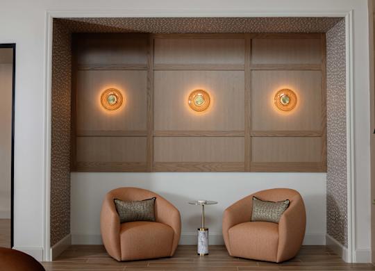 Lobby seating area at Wayfern Apartments in Sandy Springs GA