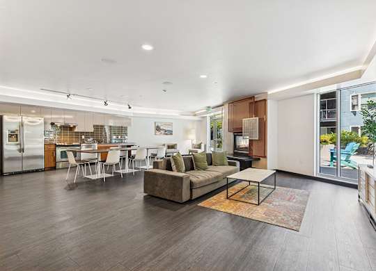 Lounge building at Riverpark Apartments in Redmond WA