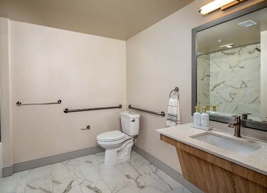 Sparkle Bathroom at Chroma Apartment Homes in Canoga Park CA