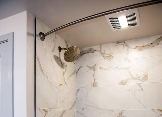 Sparkle Bathroom Shower at Chroma Apartment Homes in Canoga Park CA