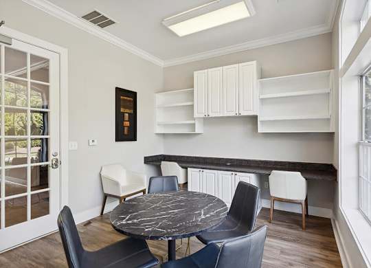 Meeting room with chairs at Lakeside Vista Apartments in Kennesaw GA