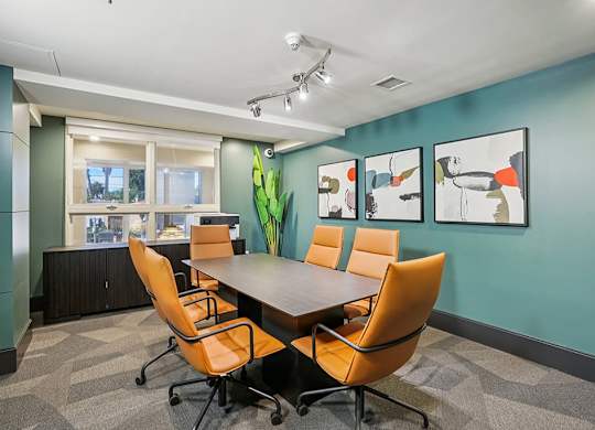 Meeting Room at Haven at Del Mar Station Apartments in Pasadena CA