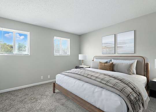 Model bedroom at City Side Flats Apartments in Nashville TN