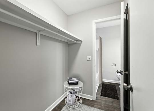 Model closet at City Side Flats Apartments in Nashville TN