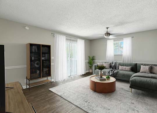 Living room space at City Side Flats Apartments in Nashville TN