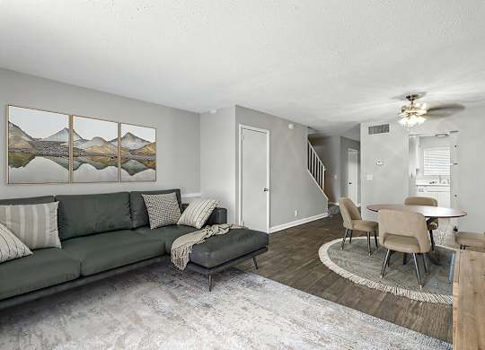 Living room with sofa at City Side Flats Apartments in Nashville TN