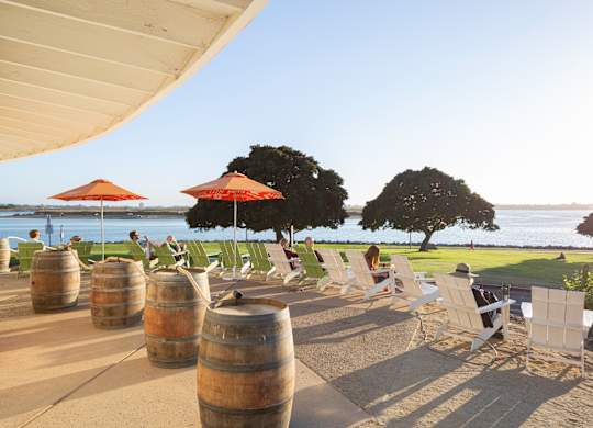 Mission Bay Beach Club Seating Near Bevel Apartments in San Diego CA