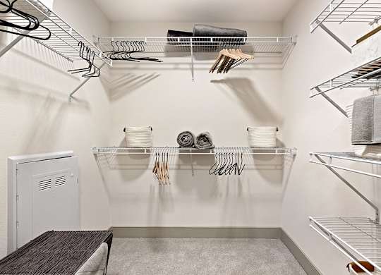 Spacious closet at Altitude Apartments in South San Francisco CA