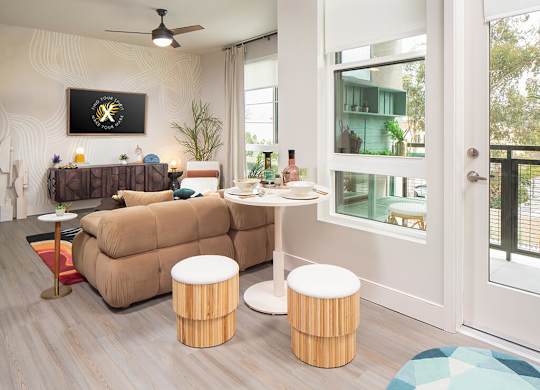 Living room in Armonia Design at CALIXA Apartment Homes in Camarillo CA