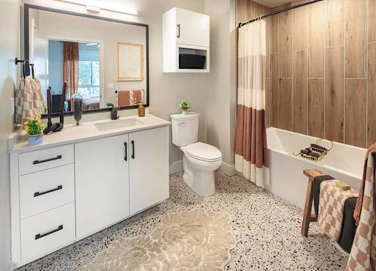 Primary bathroom at CALIXA Apartment Homes in Camarillo CA