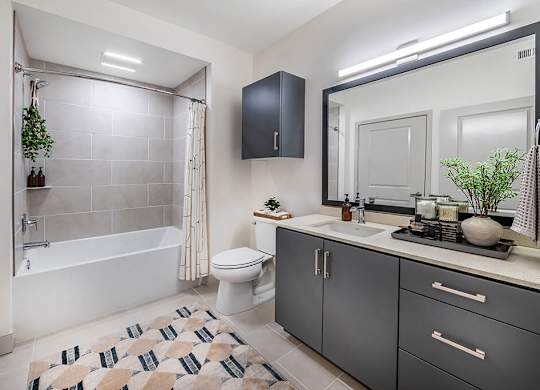 Bathroom at The Wylden Apartments in Los Angeles CA