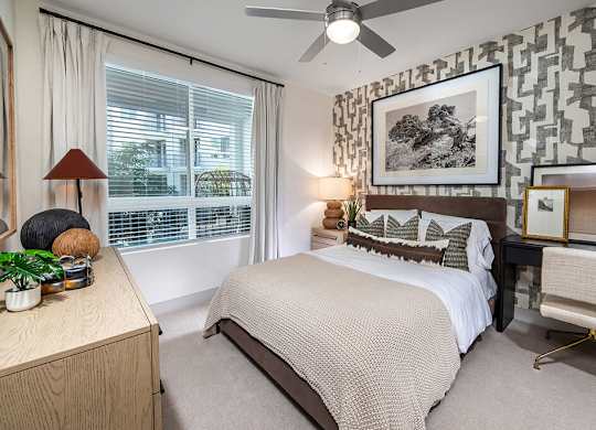 Bedroom at The Wylden Apartments in Los Angeles CA