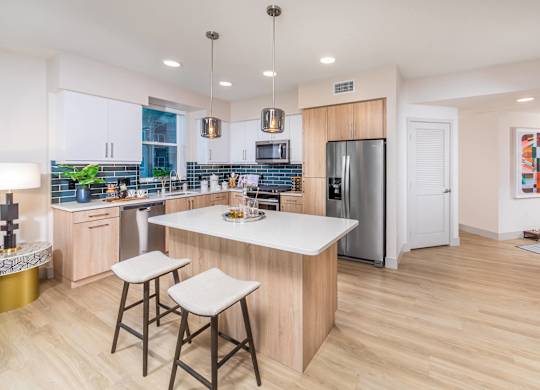Model Azul Finish Package Kitchen at Vita Apartment Homes in Orange CA