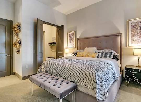 Model Bedroom at The Huntington Apartments in Plano TX