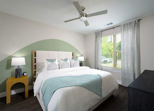Model bedroom at Verge Apartments in Atlanta GA