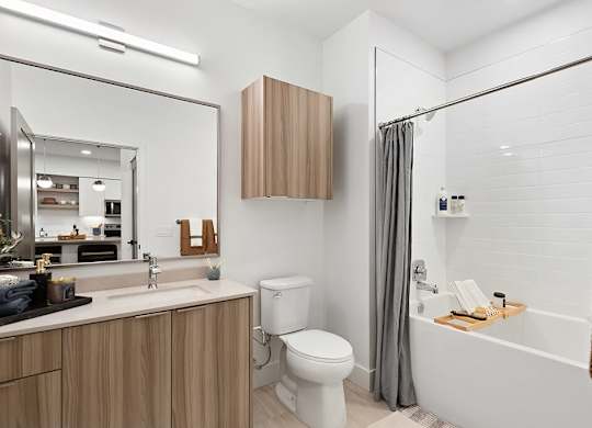 Bathroom shower at The Brynn in Kirkland WA
