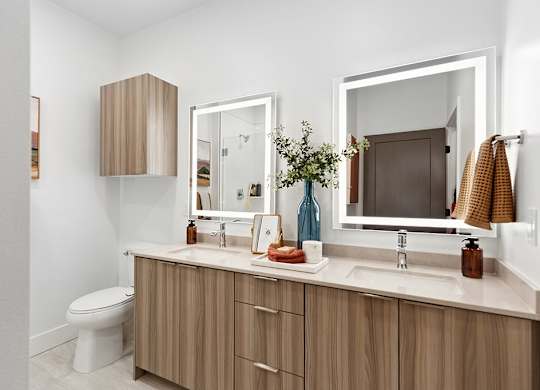 Model bathroom at The Brynn in Kirkland WA