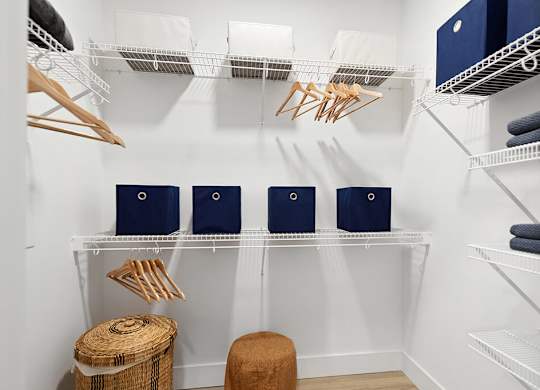 Closet shelving at The Brynn in Kirkland WA