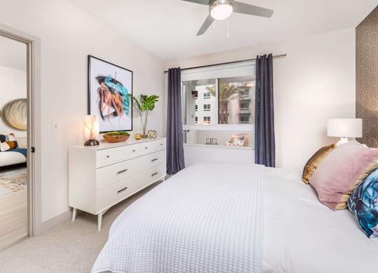 Model Bronze Finish Package Bedroom at Avel Apartment Homes in Orange CA