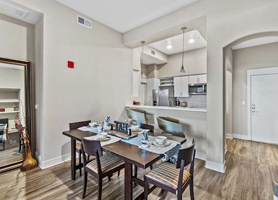 Dining room at Madison at Town Center Apartments in Santa Clarita CA