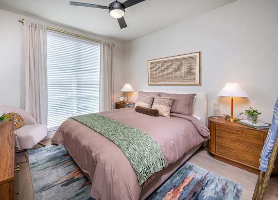 Model Gradient design package Bedroom at Heights at 1520  Apartments in Houston TX