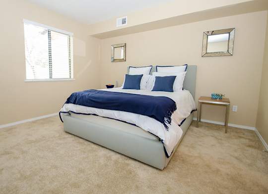 Loft bedroom at Sky Rock Apartments in Longmont CO