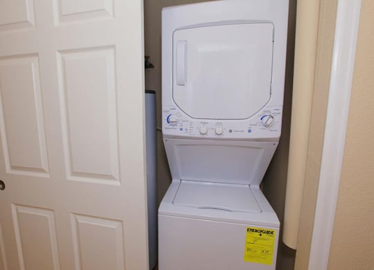 In unit laundry at Rock Peak on Sunset Apartments in Longmont CO