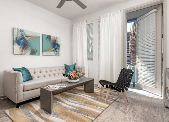 Living room at Norte Town Lake Apartments in Tempe Arizona