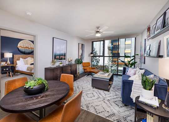 Model Pewter Design Package Living Room at North at Totem Lake Apartments in Kirkland WA