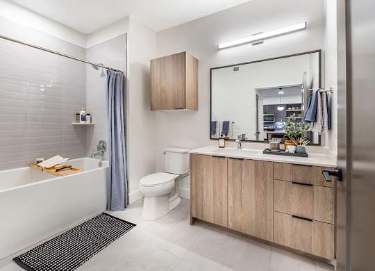 Bathroom at The Brynn Apartments in Kirkland WA