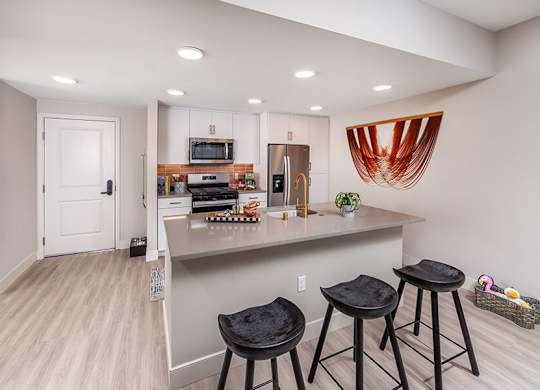 Kitchen at West Village Poway Apartments in Poway CA