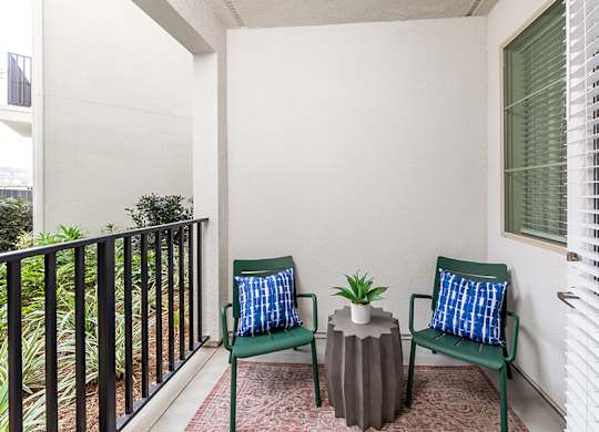 Patio at West Village Poway Apartments in Poway CA