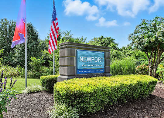 Monument sign at Newport Apartment Homes in Nashville TN