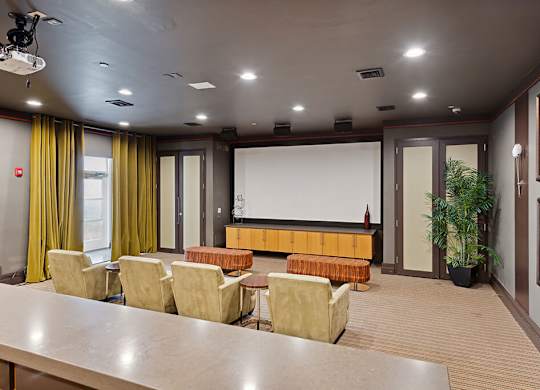 Movie theatre room at Westerchester at the Pavillions in Waldorf MD