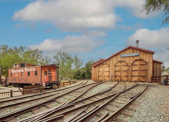 Old Poway Park Train Depot Near West Poway Village Apartments in Poway CA