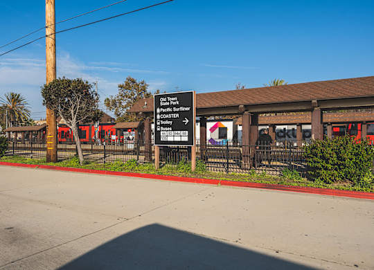 Old Town Station Sign Near The Seaton Apartment in San Diego CA