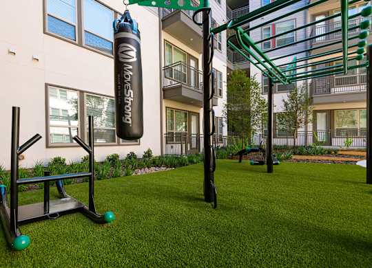 Outdoor Fitness Area at Opal Legacy Central in Plano TX