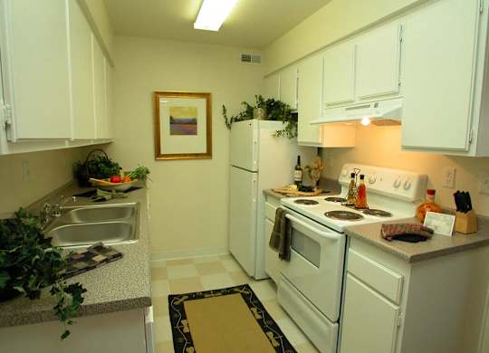 Kitchen at Timberleaf Apartments in Lakewood CO