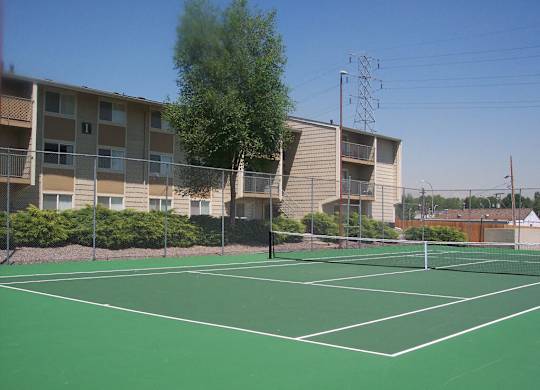 Tennis court at Timberleaf Apartments in Lakewood CO