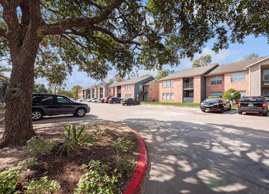Parking area at Forest Creek Apartments in Houston TX
