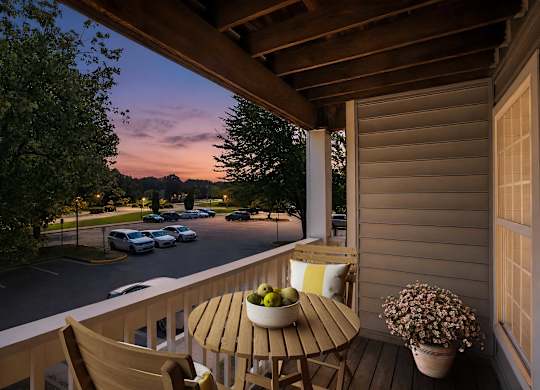Patio at Weston Circle Apartments in Fredericksburg VA