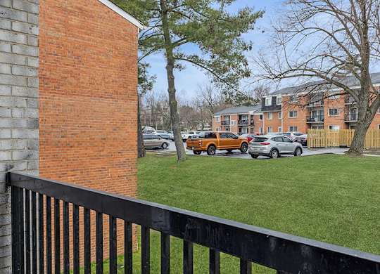 Private patio at Oakfield Apartment Homes in Wheaton MD
