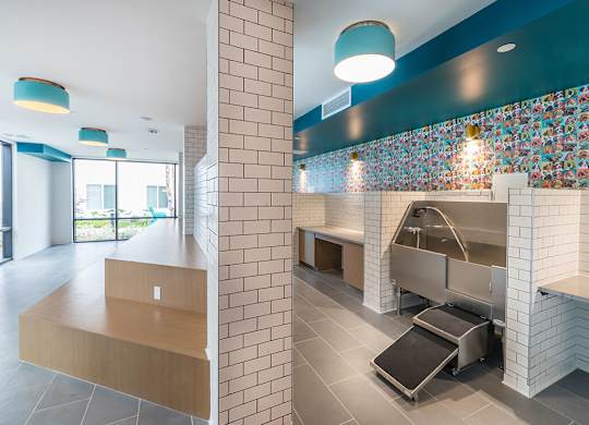 Pet Spa and Seating at Embark Apartments in Fremont CA