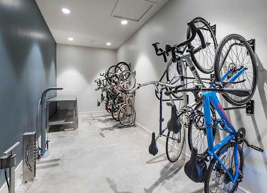 Bike Room at The Braydon Apartments in Napa CA